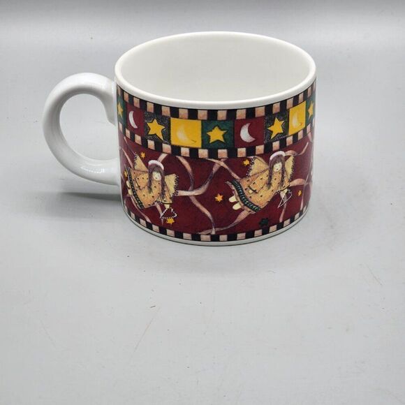 Sakura Indonesia Stoneware Gathering of Angels Debbie Mumm 1997 Mug Saucer - Picture 2 of 9
